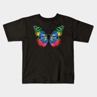 Ethiopian Flag  Butterfly - Gift for Ethiopian From Ethiopia Kids T-Shirt